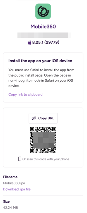 Bitrise app distribution link